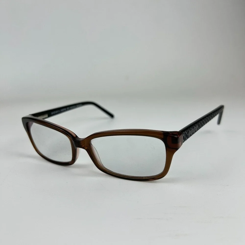 Ellen Tracy Womens Eyeglasses Frame Navari Brown Plastic Full Rim 51-15-135 mm‎